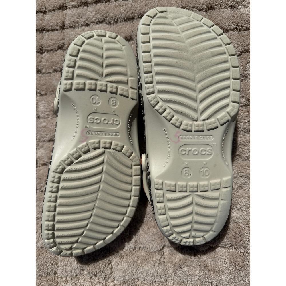 Crocs Classic Clogs Zebra Leopard Animal Print Mens 8 Womens 10 Mickey Jibbitz - Picture 7 of 7